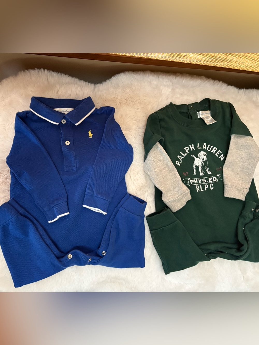 Ralph Lauren Infant Boy Long Sleeve Coverall Bundle